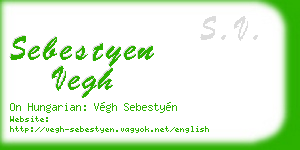 sebestyen vegh business card
