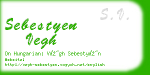 sebestyen vegh business card